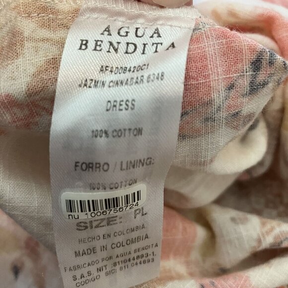 Agua Bendita for Anthropologie Goldenrod Button Front  Midi Dress Size PL - Picture 8 of 9